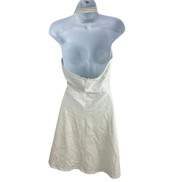 Express Halter Neck White Dress With Crisscross Front Design Size M - Picture 3 of 7